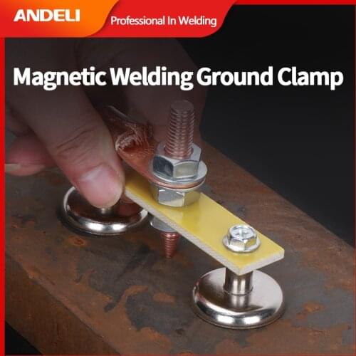 ANDELI Magnetic Welding Ground Clamp Small Magnetic Holder Earth Switchable Convenient Welding Tools for Irregular Materials