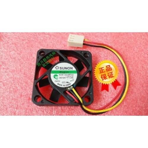 Original SUNON 4010 DC 12V 1.0W 4CM 40*40*10MM KDE1204PFV2 3-wire Maglev VOPT Bearing Silent Cooling Fan