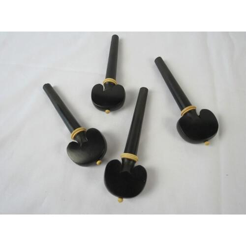 Great 4/4 cello Fittings 4pcs Natural Ebony pegs