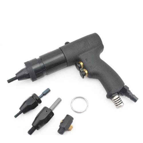 Pneumatic Rivet Nut Gun Riveter Machine with M6/8/10 Nozzles HG-0610