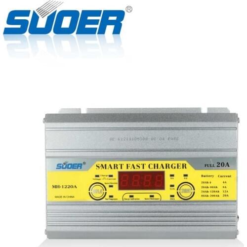 Suoer【 Battery charger 】LCD display charger Fully Auto Digital battery Charger (MH-1220A)