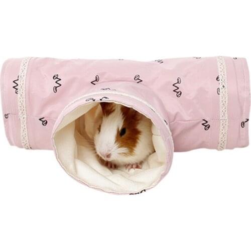 Small Pet Toys Three-way Tunnel For Guinea Pigs Dwarf Rabbits Squirrels Cute Pet Nest Funny Toys Small Animal Accessories