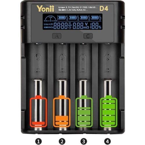 18650 Battery Charger for 1.2V 3.6 3.7V li-ion 18650 18700 26650 AA AAA Rechargeable Battery Smart Charger