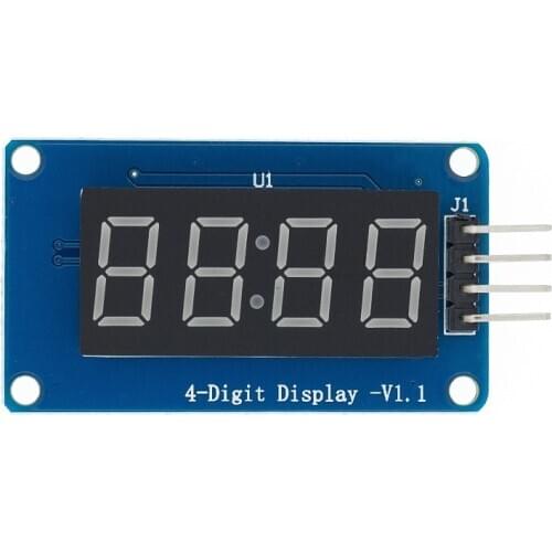1pcs TM1637 4 Bits Digital LED Display Module For arduino 7 Segment 0.36Inch Clock RED Anode Tube Four Serial Driver Board Pack