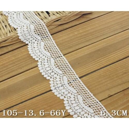2 Yards White Cotton Lace Trim Exquisite Cotton Lace Fabrics Patchwork Materials DIY Sewing Accessories 6cm Width