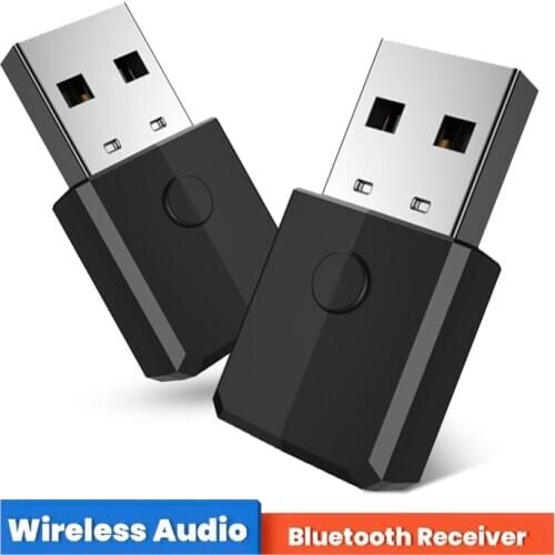 4 in 1 USB Bluetooth 5.0 Audio Transmitter Receiver 3.5MM Wireless AUX Audio Adapter Dongle TX/RX Mode For PC Computer TV Car