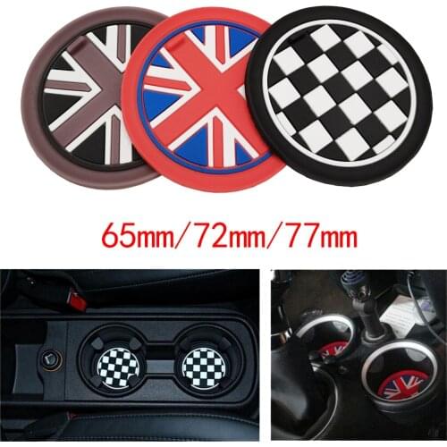 65mm/72mm/77mm For MINI F56 R50 R52 R53 R55 R56 R60 F54 F55 F60 Car Water Cup Holder Mat For MINI Cooper Countryman Accessories
