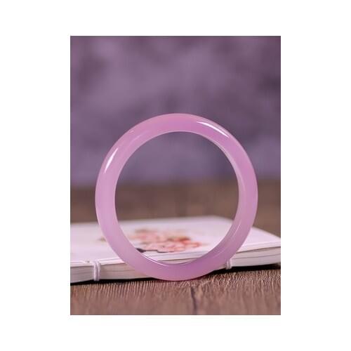 Natural Agate Chalcedony Pink 54-64mm Bracelet Elegant Princess Jewelry For Mom For Girlfriend