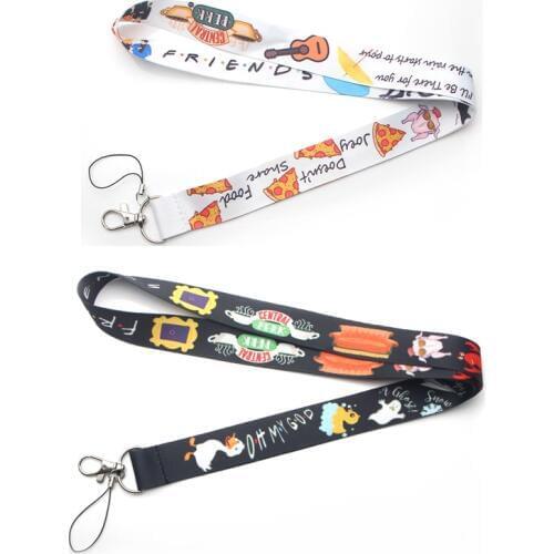 Friends cartoon cute keychain Accessories Safety Breakaway Mobile Phone USB ID Badge Holder Straps Tag Neck lanyard Camera E0506