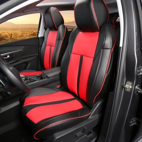 Leather 5-Seat Car Seat Covers Waterproof Seat Cushion for Peugeot 5008 Car Protector