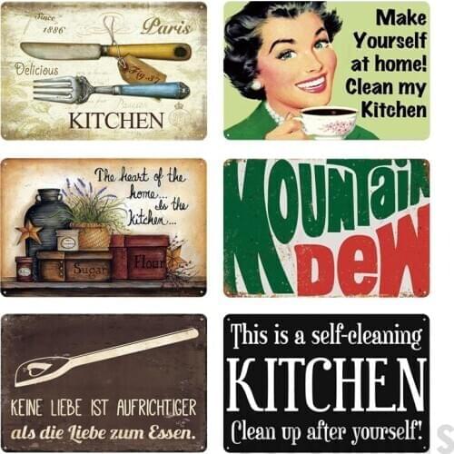 Moms Cooking Kitchen Metal Sign Plaque Metal Vintage Tin Sign Retro Kitchen Signs House Home Dinning Room Wall Decor Plate