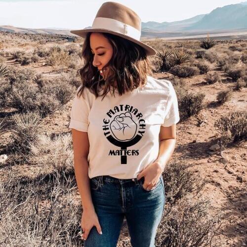 The Matriarchy Matters™ Womens Rights Tee Shirt Empowerment Shirt Feminist Shirt Empowered graphic tees graphic cotton top M047