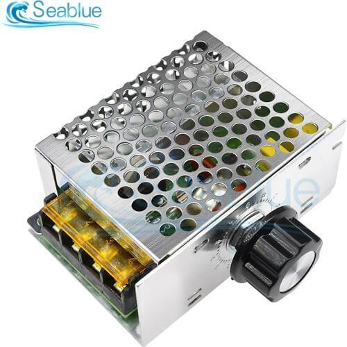 4000W 220V AC SCR Motor Speed Controller Module Voltage Regulator Temperature Dimmer For Electric Furnace Water Heater LED Light