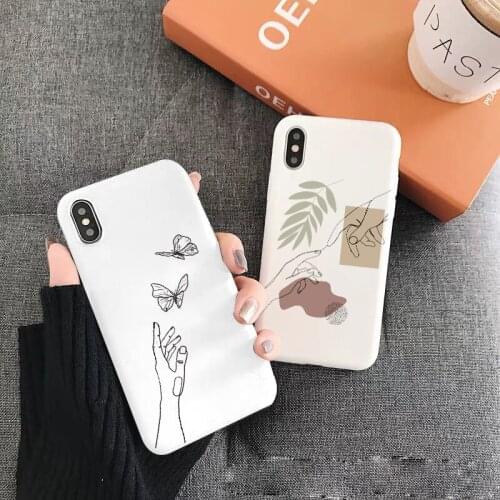 Creative Art Painting Funny Soft Creation of Adam Silicone Cell Phone Case for iPhone 11 12 Pro SE 2020 7 8 Plus X XR XS Max