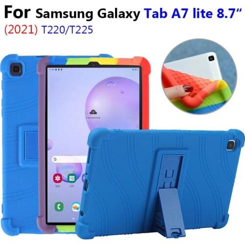 Soft Silicon Shockproof Case Kickstand Cover For Samsung Galaxy Tab A7 Lite 2021 8.7 inch Tablet PC Model: SM-T220 SM-T225