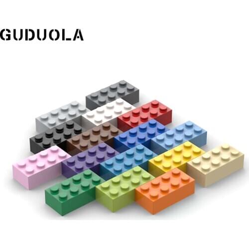 Guduola Building Block Parts 3001 Brick 2x4 Small Particle MOC Build Assembly block Toys Foundation brick high brick 15pcs/lot