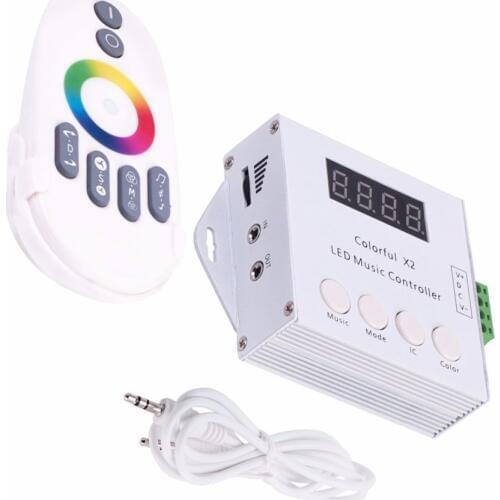 Touch screen Remote led Music Controller with IC digital addressible;WS2812B WS2811 WS2812 USC1903 6803 LED Strip RGB Controller
