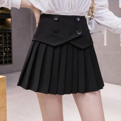 Woman Skirts Pleated Skirt Womens 2021 Summer High Waist A- line White Skirt Suit Skirt Womens Mujer Faldas Saias Mulher
