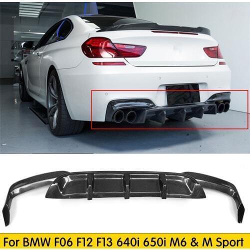 F06 F13 M6 Carbon Fiber Rear Diffuser for BMW F06 F12 F13 640i 650i M-tech M-Sport & M6 Bumper 2012 - 2016