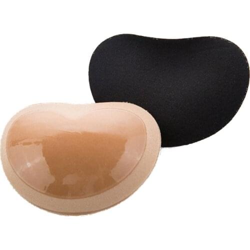 1pair Women Underwear Invisible Paste Padding Bikini Push Up Padded Swimsuit Bikini Small Bust Thicker Breathable Sponge Bra Pad