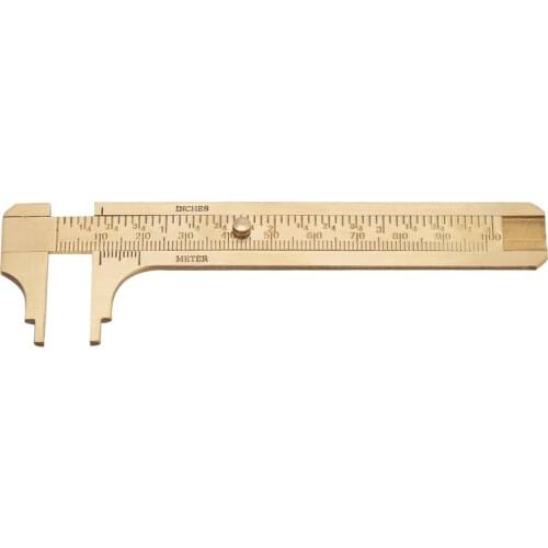1pcs 100mm Double Slidng Gauge Vernier Measuring Ruler Measure Tool High Precision Caliper Brass Durable Rulers