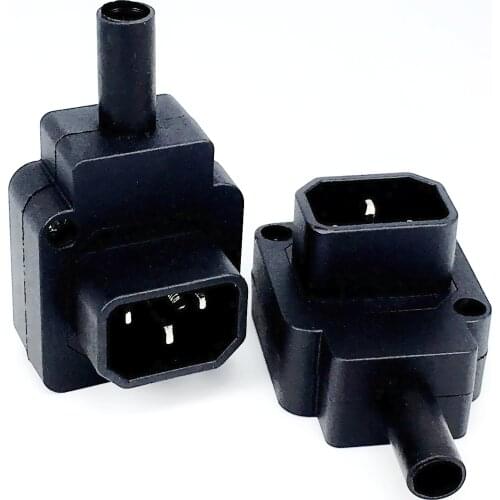 1 pcs,90 Degree C14 Power Plug, IEC 320 C14 Down Angle Male Plug AC Power Cord/Cable Connector