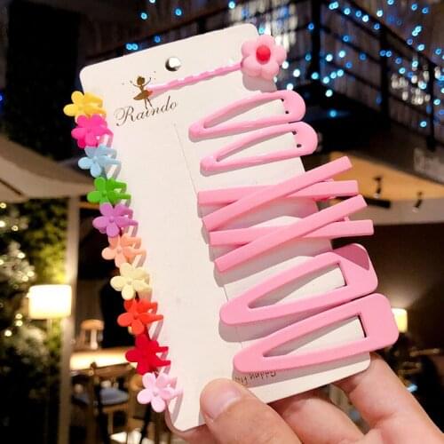 10/17 Pcs/Set Summer Children Cute Candy Flower Ornament Hair Clips Hair Claw Girls Sweet Hairpinds Kids Lovely Hair Accessories