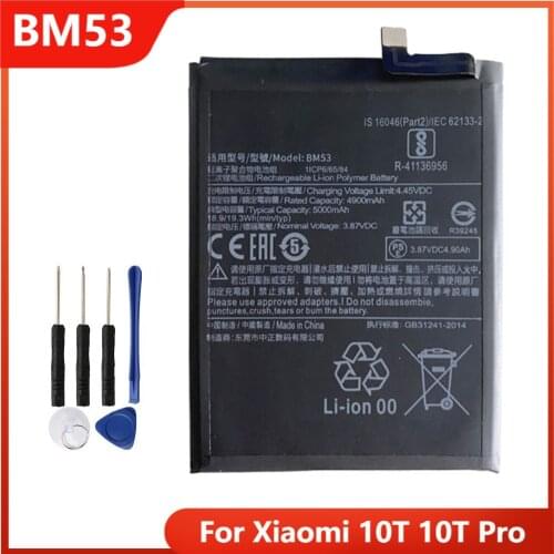 Xiao Mi Original Phone Battery BM53 For Xiaomi 10T 10T Pro Mi 10T Mi 10T Pro Replacement Rechargeable Batteries With Free Tools