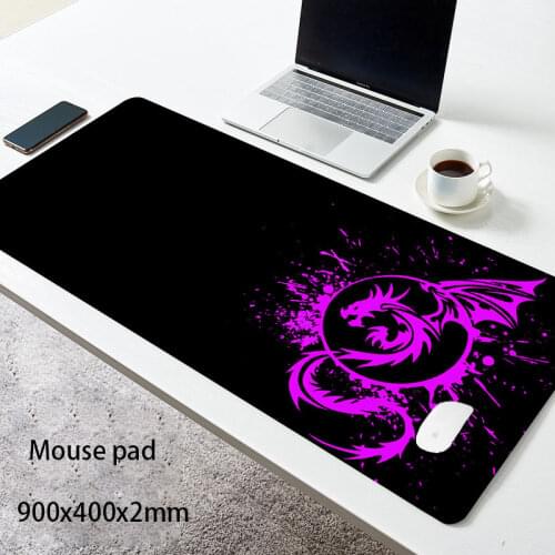 Large Mouse Pad Extended Speed Gaming Mouse Pad Fly Dragon Mouse Pad Gamer Office Computer Mouse Mat (A-Red) mouse pad