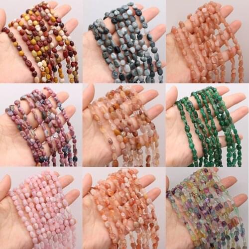 Natural Stone Beads Irregular Shaped Mix-Color Loose Spacer Beaded For Jewelry Making DIY Bracelet Necklace Accessories 6-8mm
