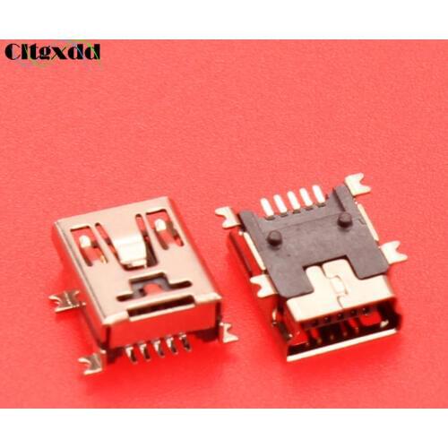Cltgxdd 5pin Mini USB jack charging port connector USB socket Replacement part For MP3 MP4 GPS PS3 Wireless Controller Joypad 5P
