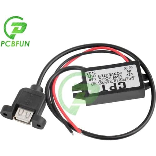 DC-DC Car Power Supply DC 12V To 5V 3A 15W Buck Converter Module with Single USB Output Step Down Power Adapter For Car Charging