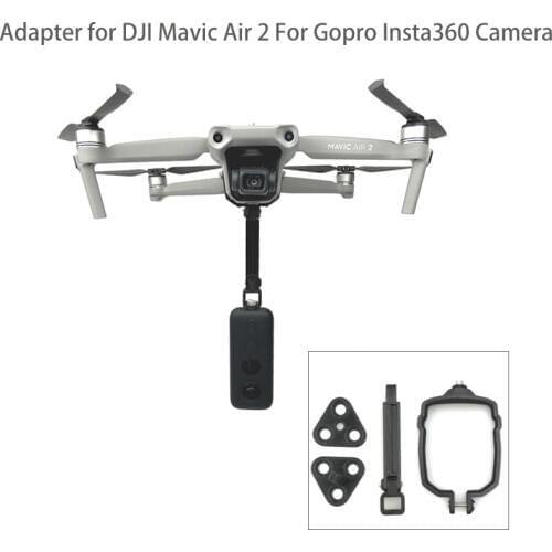 360 Degree VR Gopro Insta360 Sports Camera Top Low Mount Holder Hanging Bracket Fixed Clamp Adapter for DJI Mavic Air 2 Drones