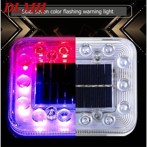 DLMH Indicator Lights Solar LED Rear-end collision Prevention Vehicle Night Safety Warning Lighting