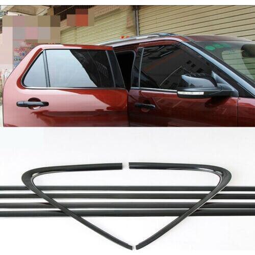 For Ford Explorer 2016-18 Black Titanium Material Bottom Window Frame Sill Trim