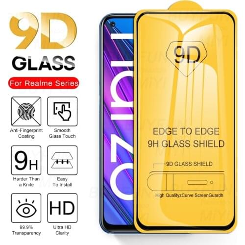 For Realme Narzo30 5G Glasses 9D Full Glue Tempered Glass Realmi Narzo 30 5G 6.43'' Phone Protective Toughened Film Guard Cover