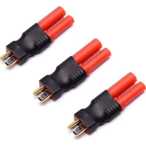 EBOYU(TM) 3pcs HXT 4mm Connecter To Deans Male T-plug for RC Battery Adapter Wireless No Wire Bullet Gift