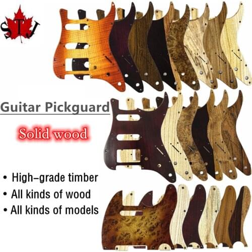 Electric Guitar Pickguard solid wood SSH Strat Guitar Plate Scratch Pick Guard