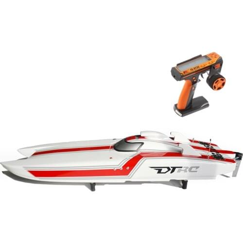 G30E Red Fiber Glass 70KM/H Gasoline Racing ARTR RC Boat 30CC W/ Radio System THZH1182