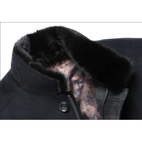 JKP Scarf Real Mink Fur Stand Collar Men Winter Scarf Luxury Christmas Decor Coat Accessories Women Mink Fur Collar Fashion