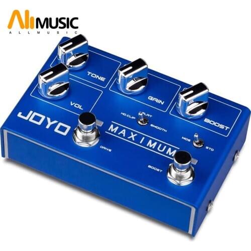 JOYO R-05 Maximum Overdrive Pedal Effect with Drive & Boost Dual Channel Guitar Pedal for Electric Guitar Effect True Bypass