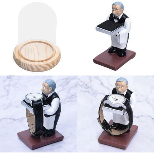 Housekeeper Butler Watch Storage Box Case Glass Cover Watch Display Storage Box Jewelry Organizer Jewelry Display Rack Stand
