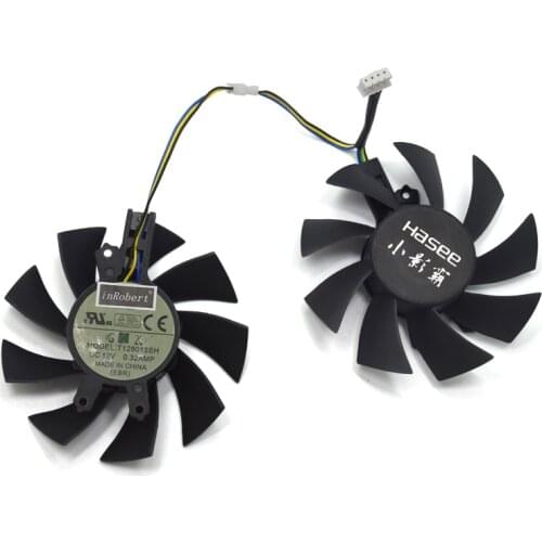 2pcs/lot T128015SH 75mm 49*46*17mm 4Pin GPU VGA GTX750Ti cooler fan Replace for Hasee GM50Ti GTX750Ti GTX950 Graphics Video Card