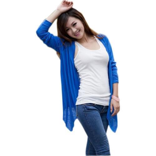 2020 Summer Autumn Fashion Women Tops Sunscreen Clothing Air-Conditioned Shirt Thin Blouses Cardigan Knitted Sweater