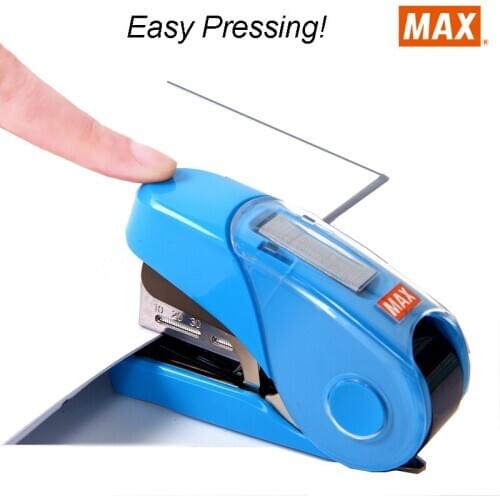 MAX HD-10FL3K Easy Pressing Stapler Flat Stitch Mini Stapler with Remover 32 sheets stapling School Office Stationery