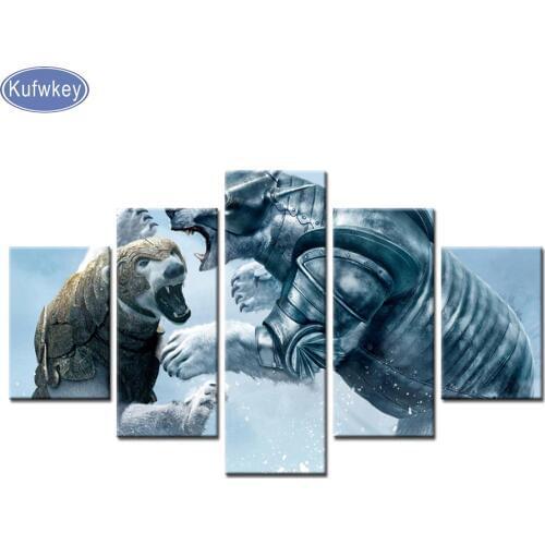 Mazayka,bear diamond painting cross stitch 5d diy full diamond embroidery kits diamond mosaic Home Decor wall art painting 5pcs