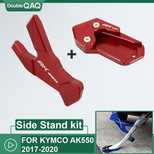 Motorcycle Modified Side Stand Pad Enlarger & Kickstand Side Auxiliary For KYMCO AK550 AK 550 2017-2020