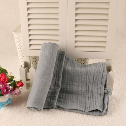 Wholesale Organic Cotton Muslin Baby Blanket Swaddle Wrap Spring Newborn Swaddle Blankets for Babies Grey Black White Bath Towe