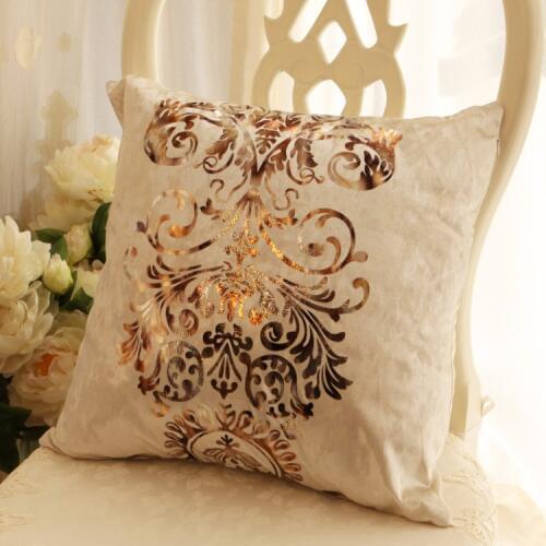Pillow Case ou Velvet fabric geometric Pattern Pillowcase Hot stamping Printed 45x45cm Geometry Euro Pillow Covers Free Shipping