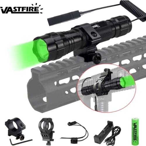 501b Hunting Flashlight Aluminium Waterproof Q5 LED 18650 Tactical Flashlight Torch Lamp for camping+Battery+Gun Mount+Switch